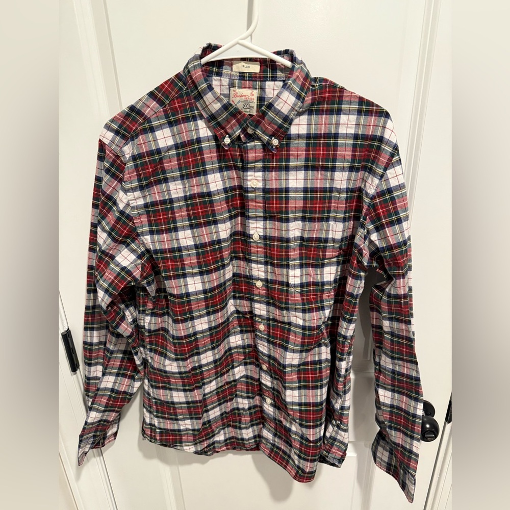 J.Crew Classic Plaid Men's Shirt - Large